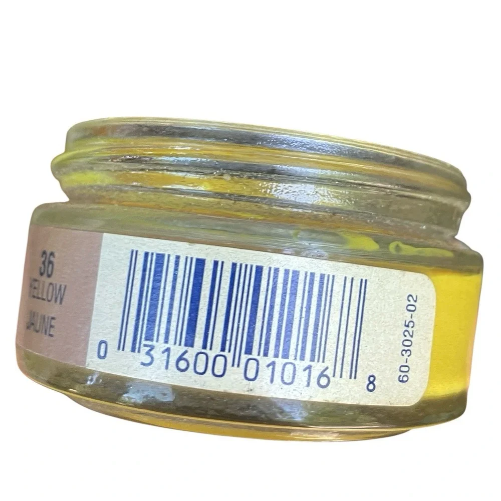 Vintage Meltonian Shoe Cream Polish #36 Yellow 1.55oz Jar‎ Deadstock NEW